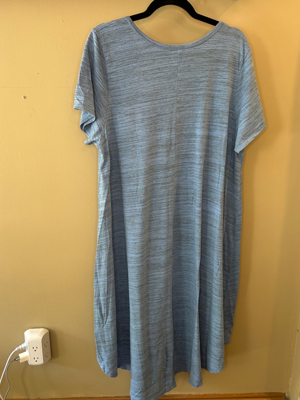 LuLaRoe Light Blue Heathered high/low Dress - Picture 3 of 3